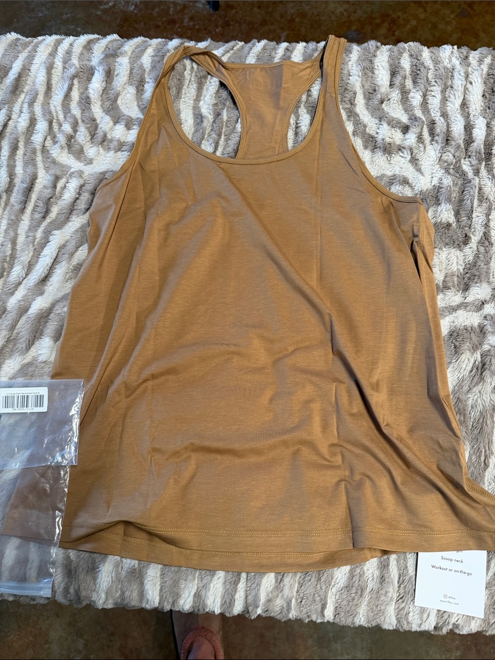 Fleo Racerback Tank Top in Camel Brown